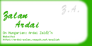 zalan ardai business card